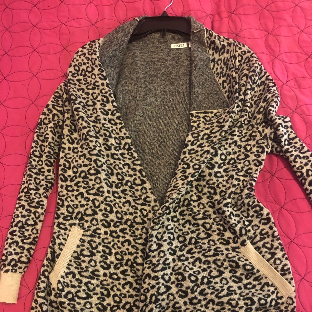 Cheetah print cardigan